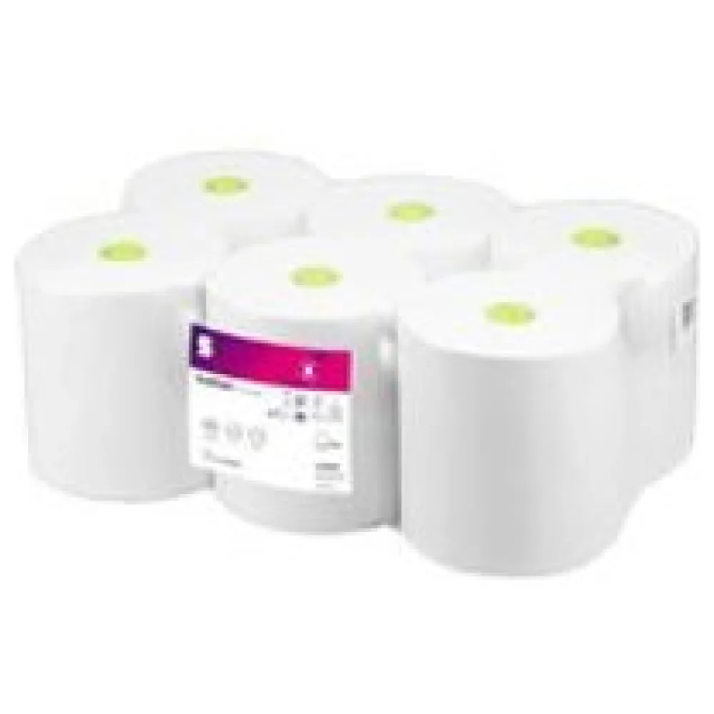 Prestige Rollenhandtuch, System SYS1, 2-lagig, 20,5cm x 150m, 6 Rollen á 600 Abrisse, weiß – Bild 3