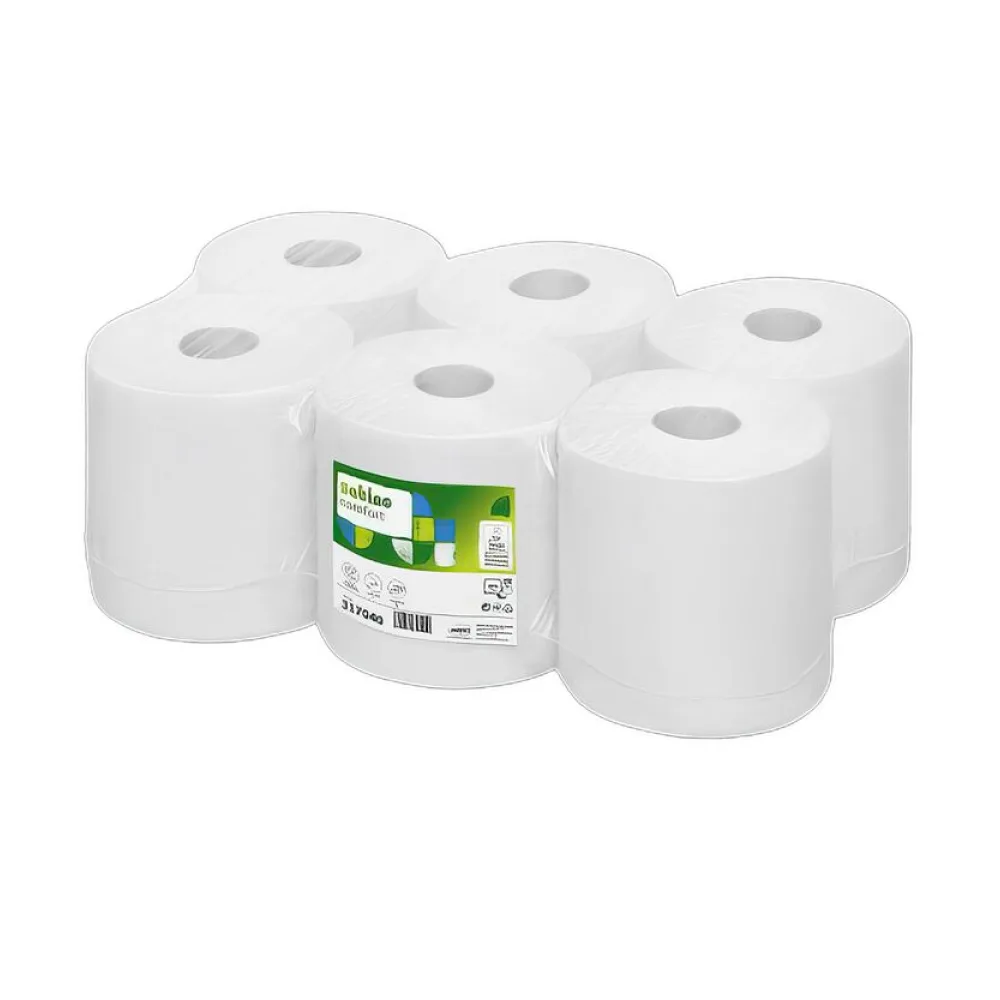 Satino Papierhandtuchrolle Innenabrollung Midi, System CF1, 1-lagig, 6 Rollen a 300 lfm, 20x35 cm perforiert – Bild 2