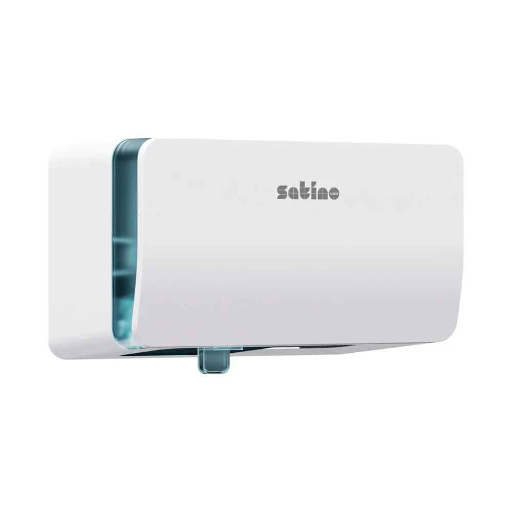 Hyginity Doppelrollen Toilettenpapierspender, System MT1, 30,1 cm ×15,9 cm × 18,6 cm, weiß – Bild 2