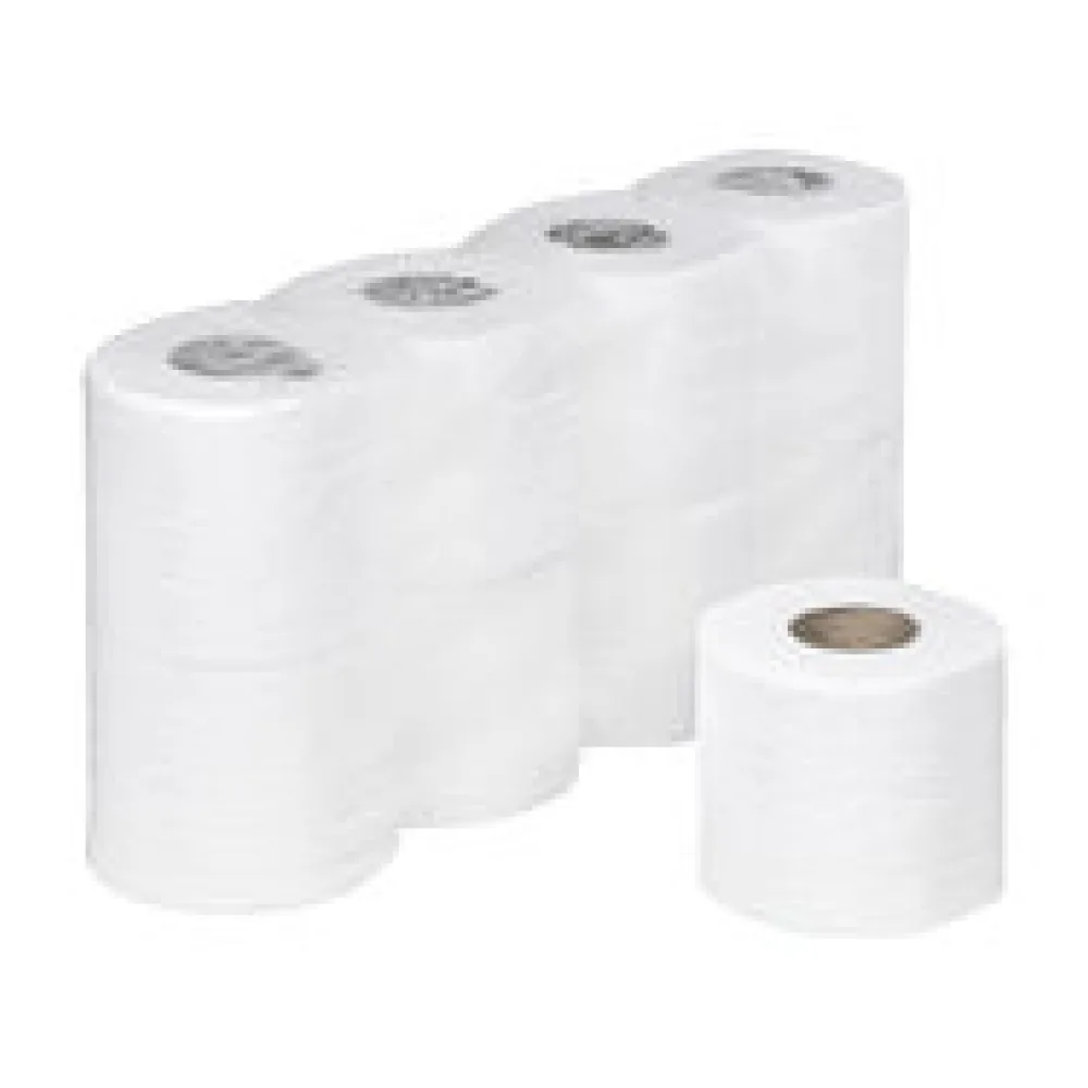 Ecoline Toilettenpapier 3-lagig aus Zellstoff 250 Blatt 9,6x11 cm, 56 Rollen