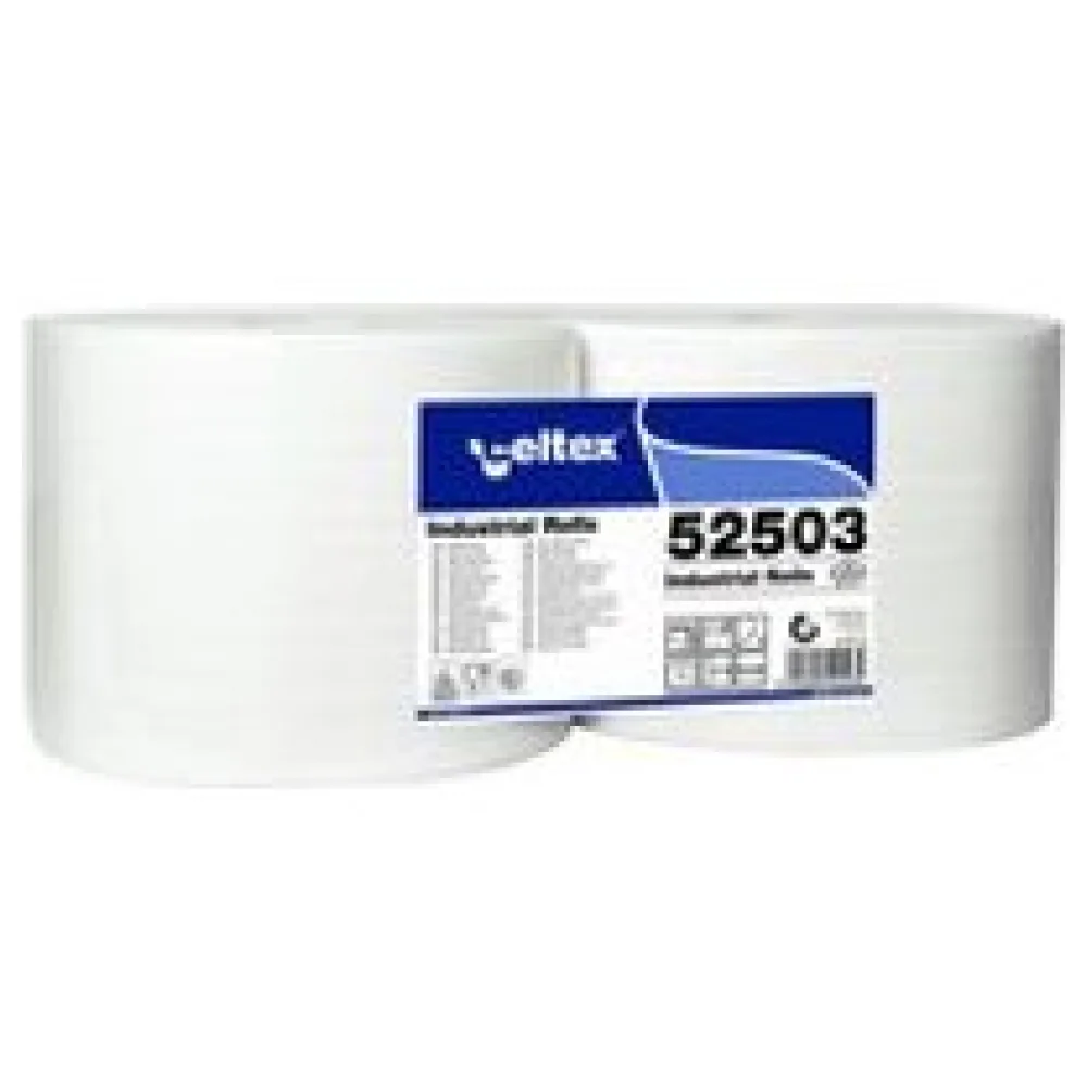 Putzpapier 2-lagig Zellstoff 22 x 38 cm weiß, 2 Rollen je 1000 Blatt – Bild 3