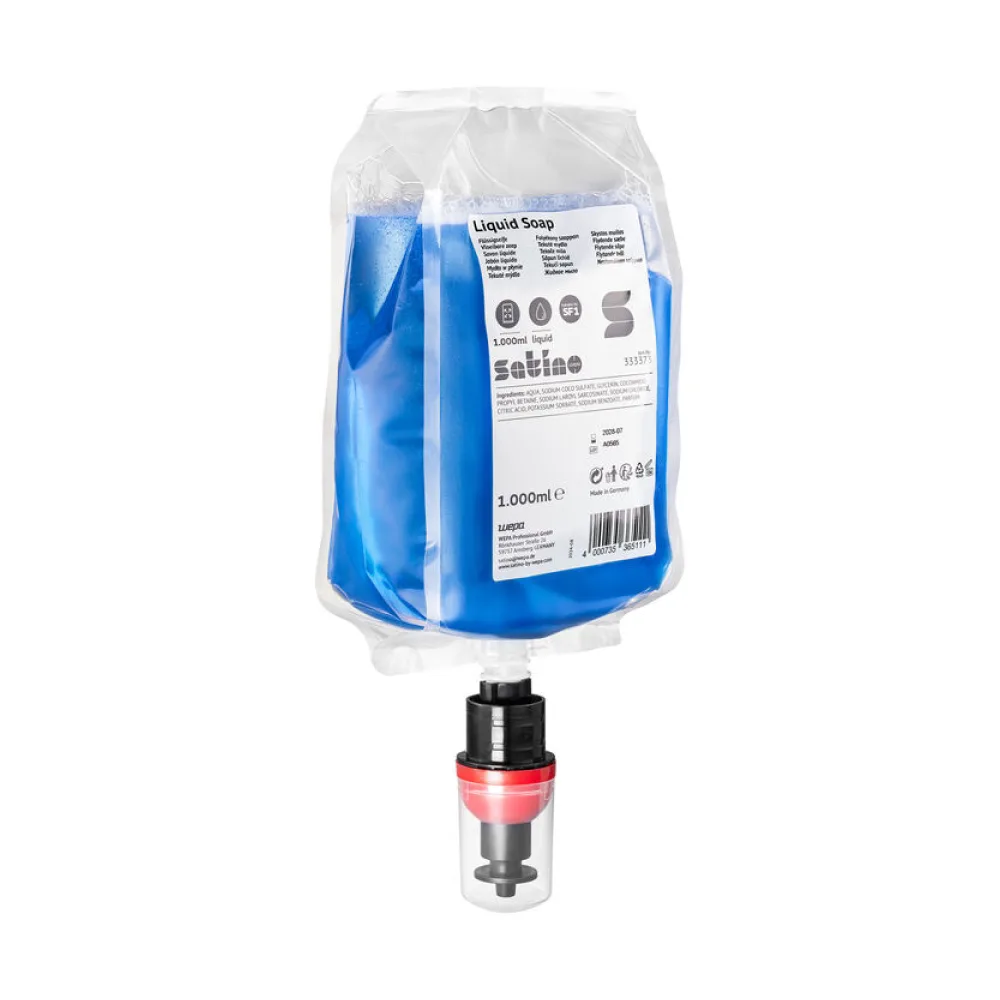 by Wepa Flüssigseife blau, System SF1, 6 Beutel a 1000ml = 1 Karton – Bild 2