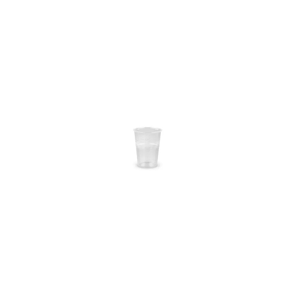 Trinkbecher transparent klar mit Eichstrich 0,4l PP, 50 Stk.
