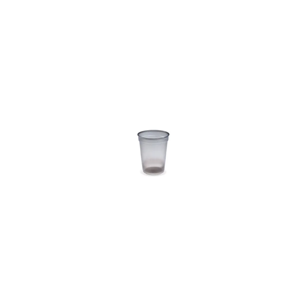 Mehrwegbecher Pfandbecher rauch-grau transparent PP Eichstrich 0,4l O95mm, 25 Stk.