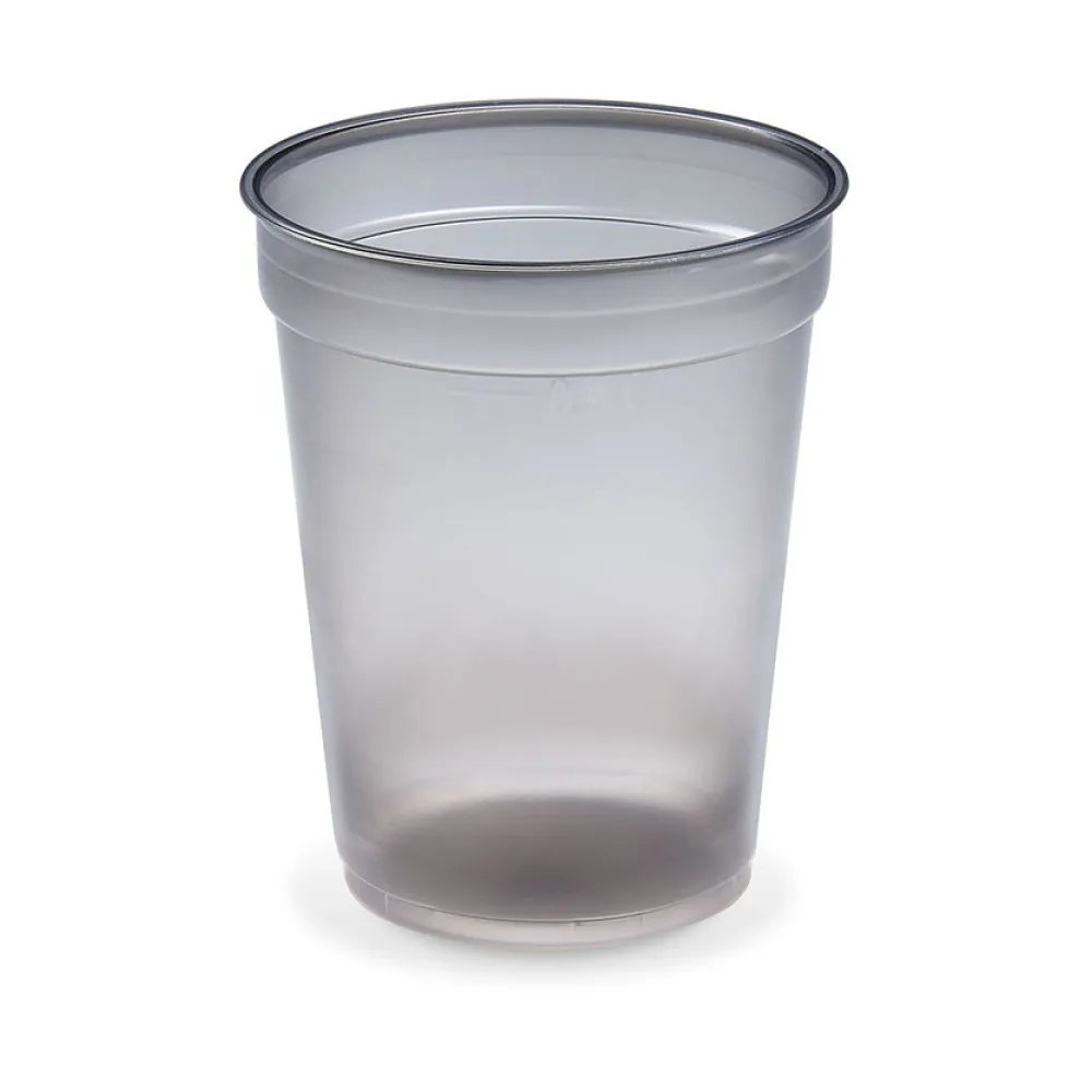 Mehrwegbecher Pfandbecher rauch-grau transparent PP Eichstrich 0,4l O95mm, 25 Stk. – Bild 2