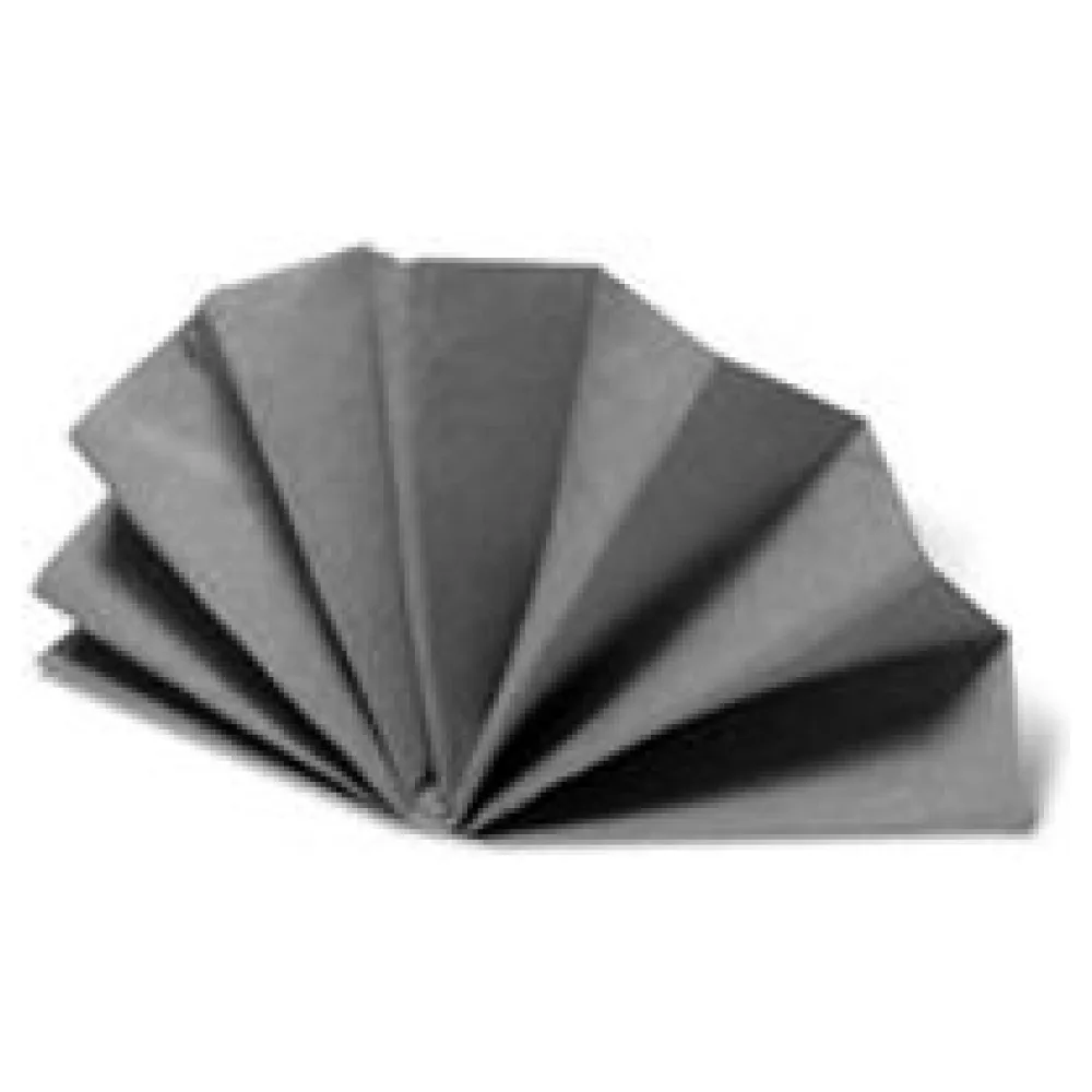 DekoStar Servietten 38 x 38 cm grau, Geprägte Tischservietten Tischdekoration, 50 Stk – Bild 3