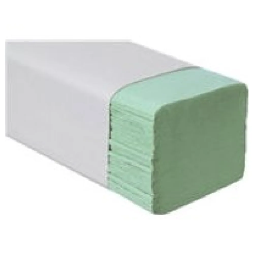 EcoLine Falthandtücher V-Falz grün 25x23cm 2-lagig 20 x 200 Stück = 4000 Stk. – Bild 3
