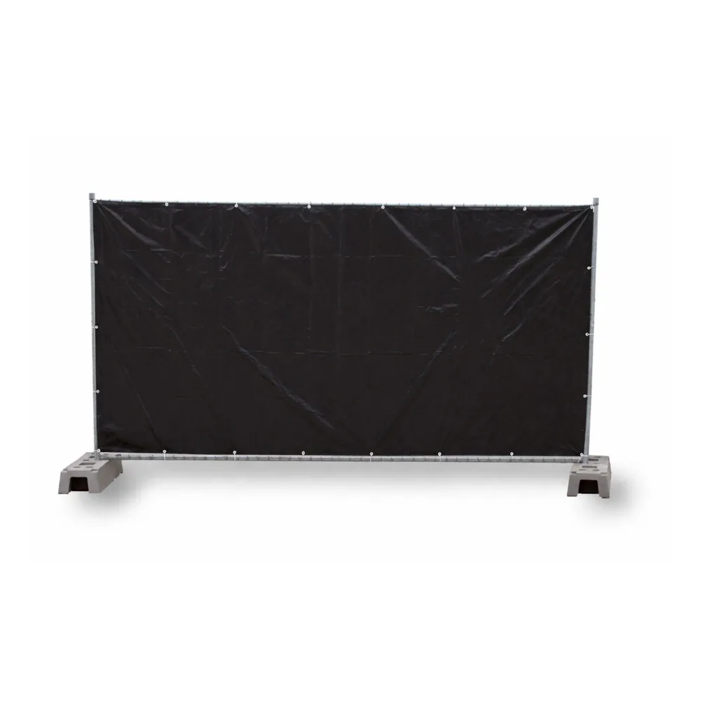 Bauzaunplane geöst 1,76 x 3,41 m 150 g/m2 schwarz – Bild 2
