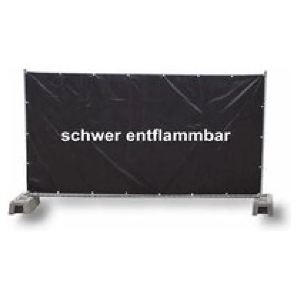 Bauzaunplane B1 schwer entflammbar 1,76 x 3,41 m schwarz – Bild 3