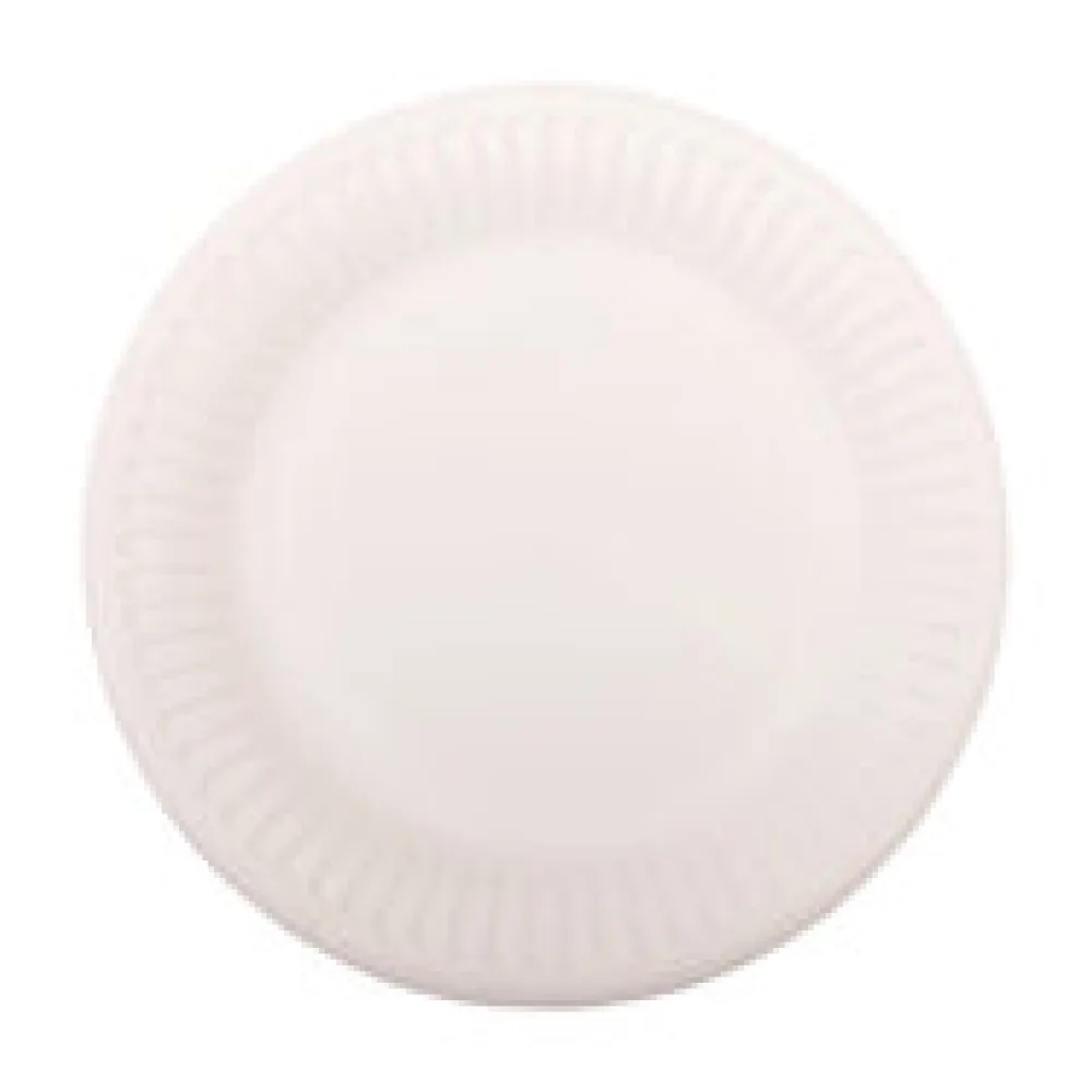 Teller aus Pappe rund O15cm weiß, 100 Stk.