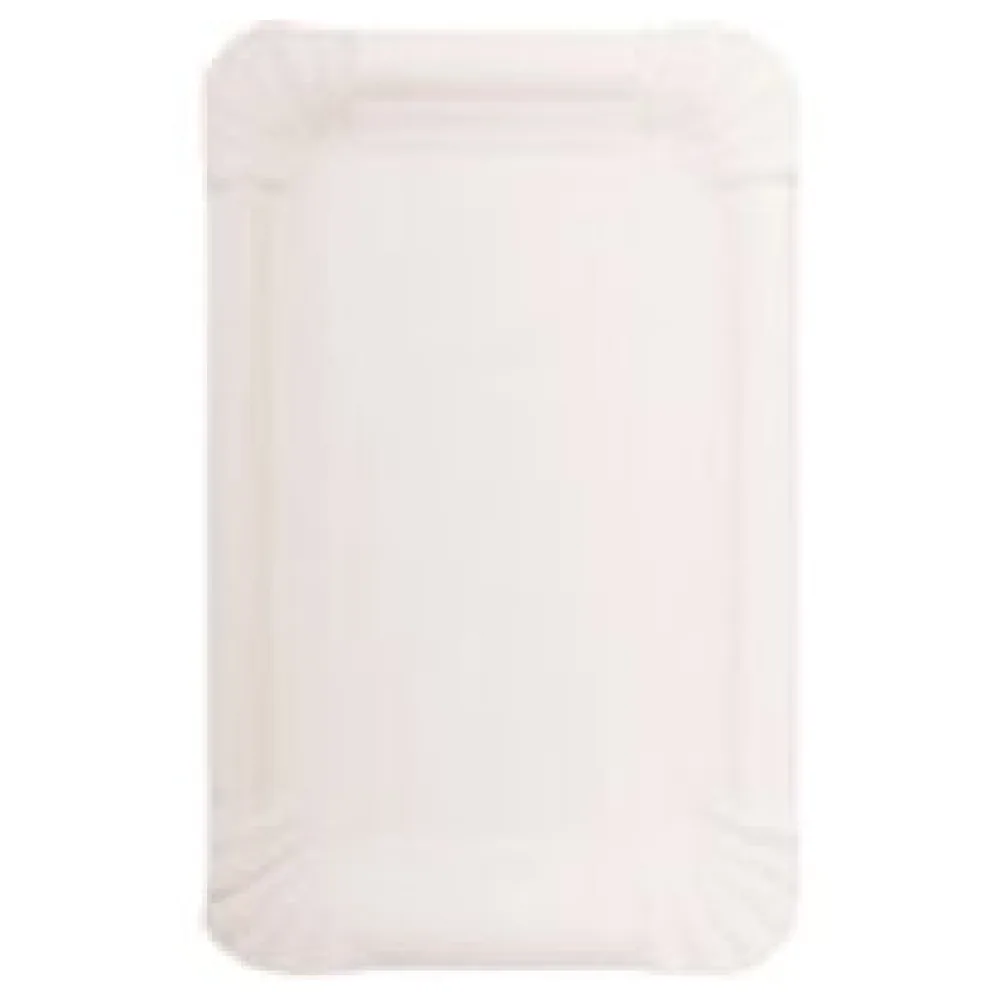 Teller aus Pappe eckig 10x16cm weiß, 250 Stk. – Bild 3