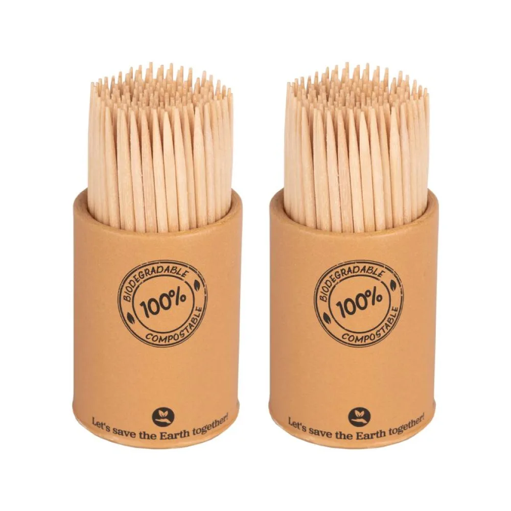 Zahnstocher aus Holz rund O2mm 65mm, 2 Behälter je 150 Stk. – Bild 2