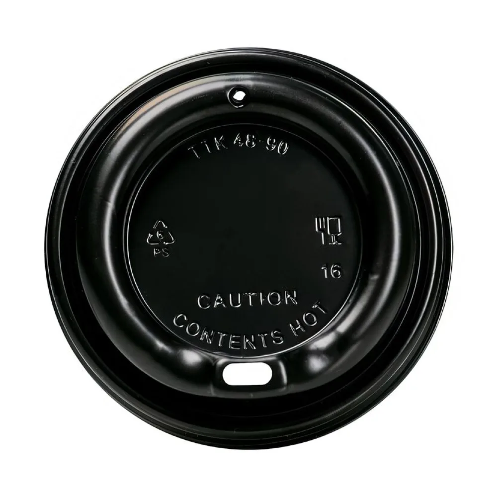 Domdeckel TUBE schwarz für Pappbecher COFFEE TO GO mit 90mm O, 100 Stk. – Bild 2