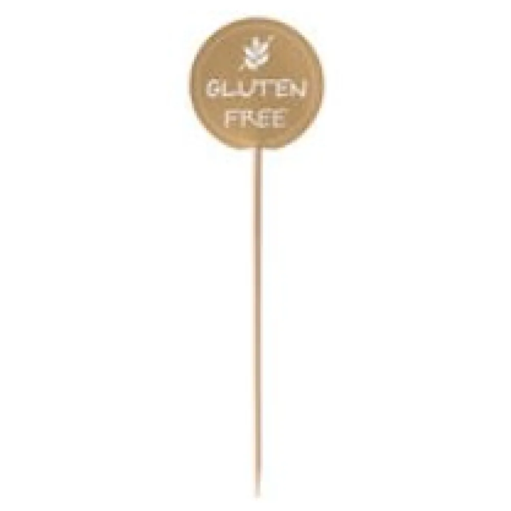 Kennzeichnungspicker Deko-Picker "Glutenfrei" 12 cm braun, 100 Stk. – Bild 3