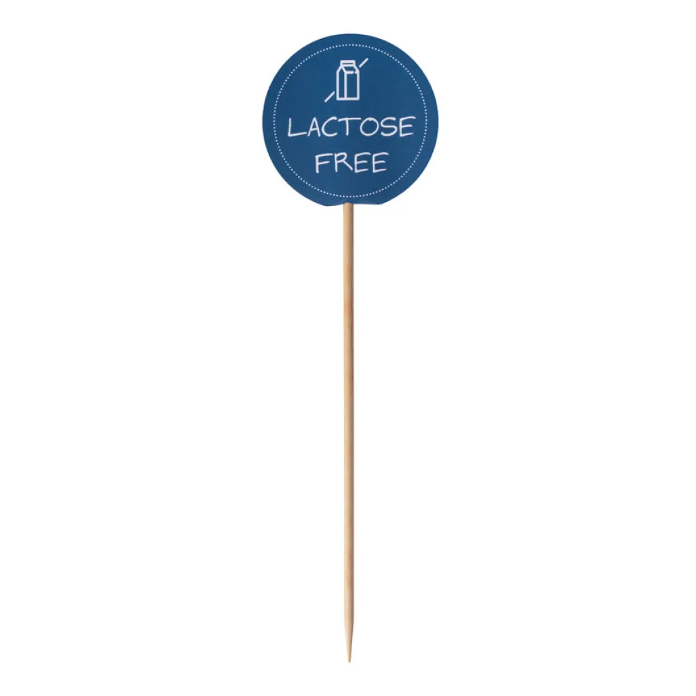 Kennzeichnungspicker Deko-Picker "Laktosefrei" 12 cm blau, 100 Stk. – Bild 2