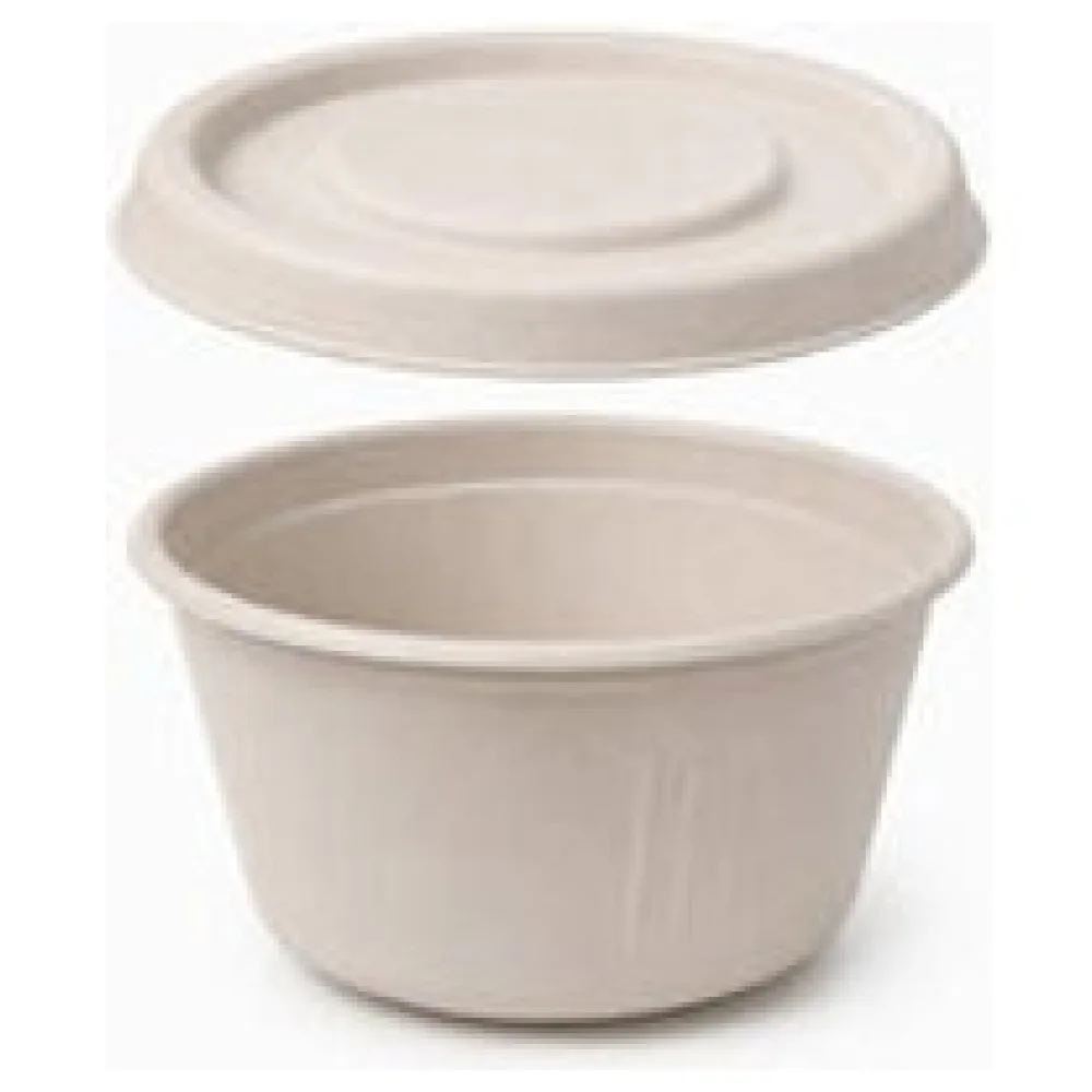 Dressingbecher Dipschale 60ml rund O 62 mm aus Bagasse Zuckerrohr kompostierbar inkl Deckel, 50 Stk. – Bild 3