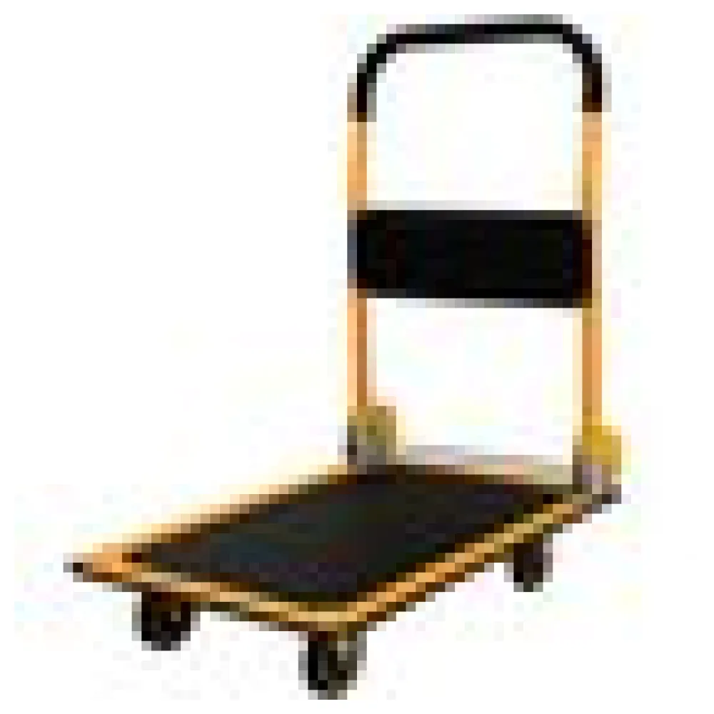 Plattformwagen Transportwagen klappbar 300 kg, Transportwagen aus Stahl, 610 x 900 x 910 mm, schwarz/gelb mit Bremse – Bild 4