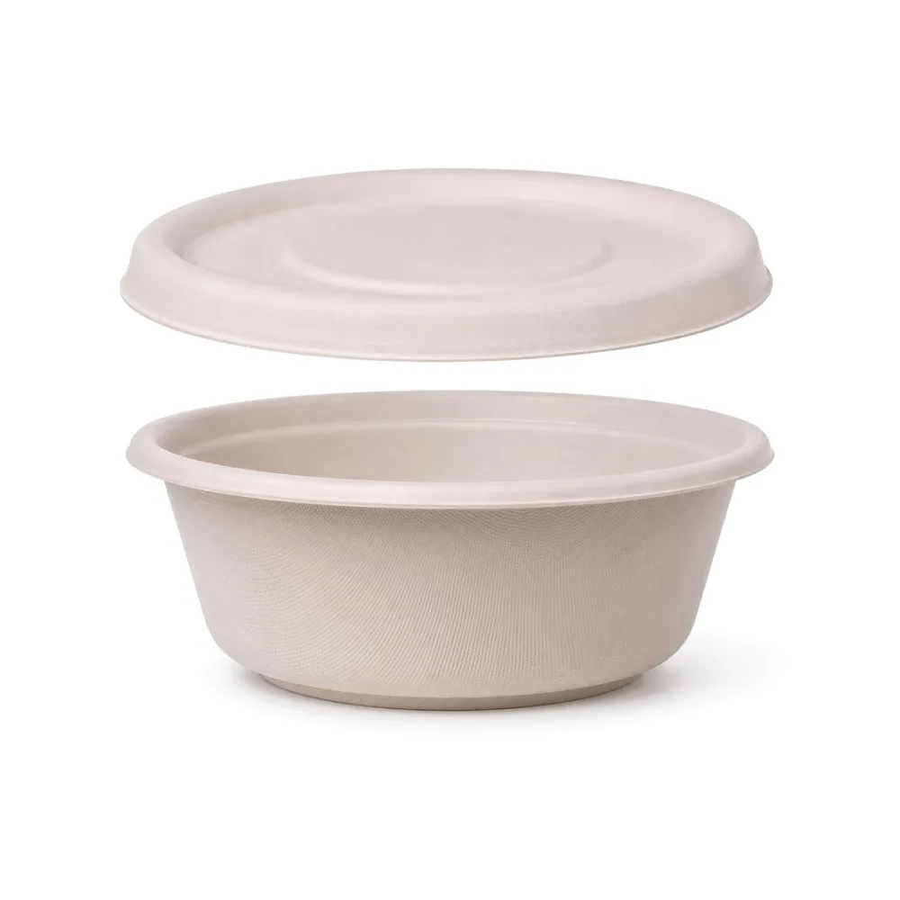 Dressingbecher Dipschale 30ml rund aus Bagasse Zuckerrohr kompostierbar inkl Deckel , 150 Stk. – Bild 2
