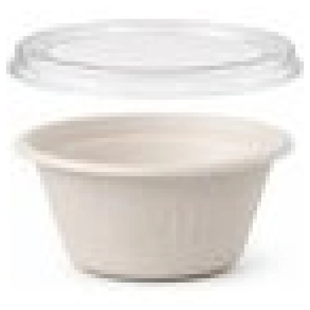 Dressingbecher Dipschale 60ml rund O 62 mm aus Bagasse Zuckerrohr kompostierbar inkl Deckel aus PLA, 50 Stk. – Bild 4