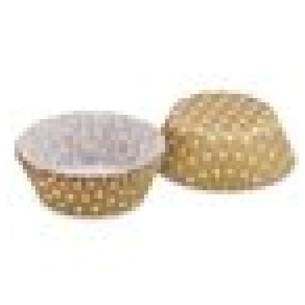 Muffinkapseln Gebäckkapseln Gold mit weißen Sternen O 50 x 30 mm, 40 Stk. – Bild 4