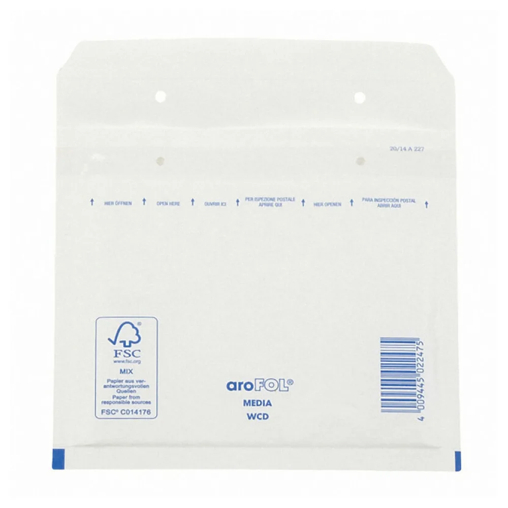 CLASSIC Luftpolstertasche CD, 180x165mm, für CD/DVD, weiß – Bild 2