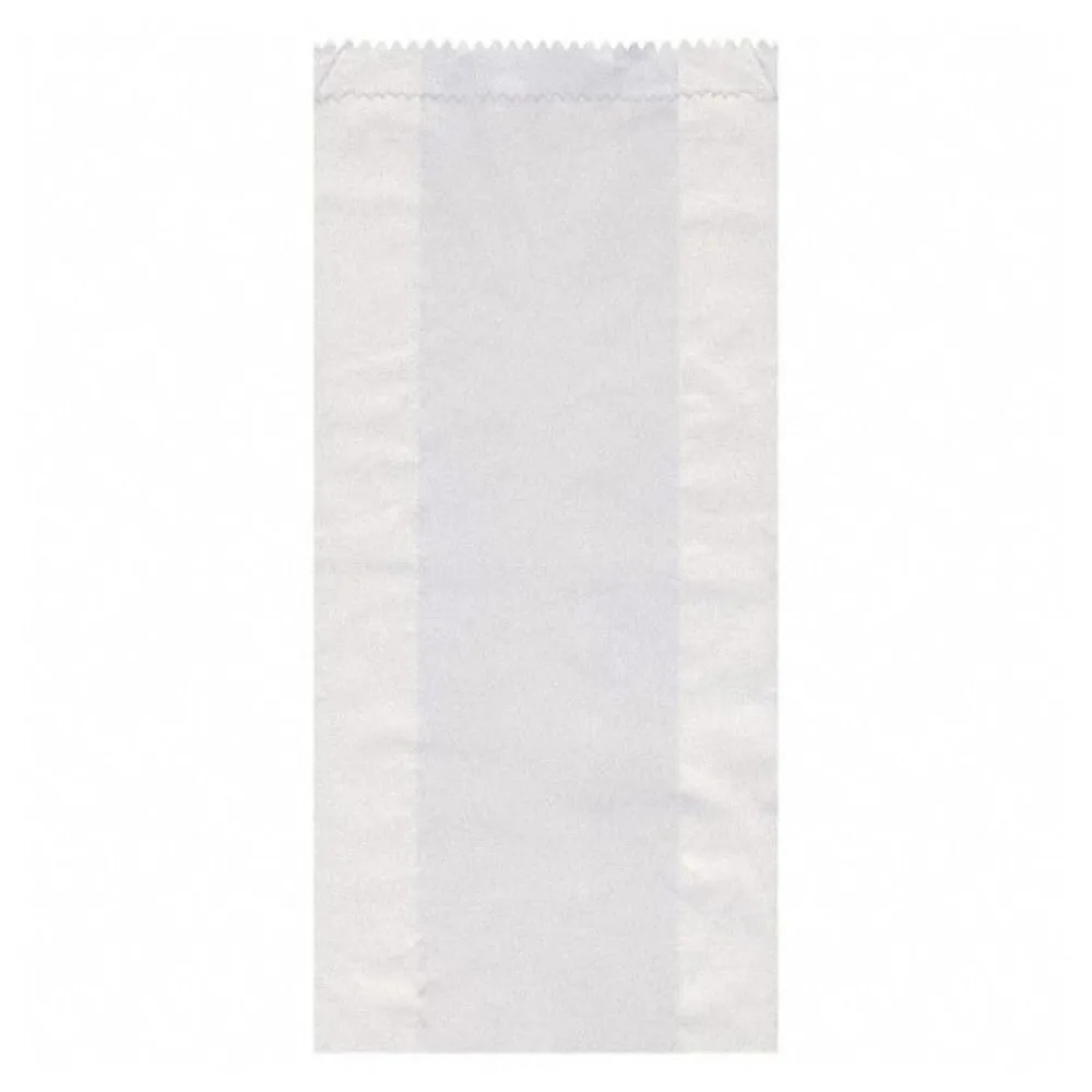 Papierfaltenbeutel weiß 10+5 x 22 cm für ca. 0,5kg Inhalt, 1000 Stk. – Bild 2
