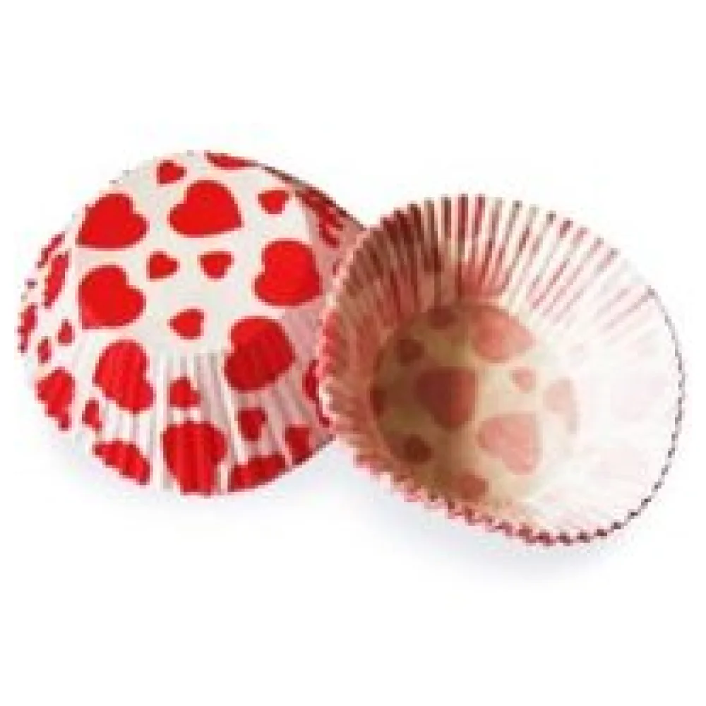 Muffinkapseln Gebäckkapseln rote Herzen O 50 x 30 mm, 40 Stk. – Bild 3