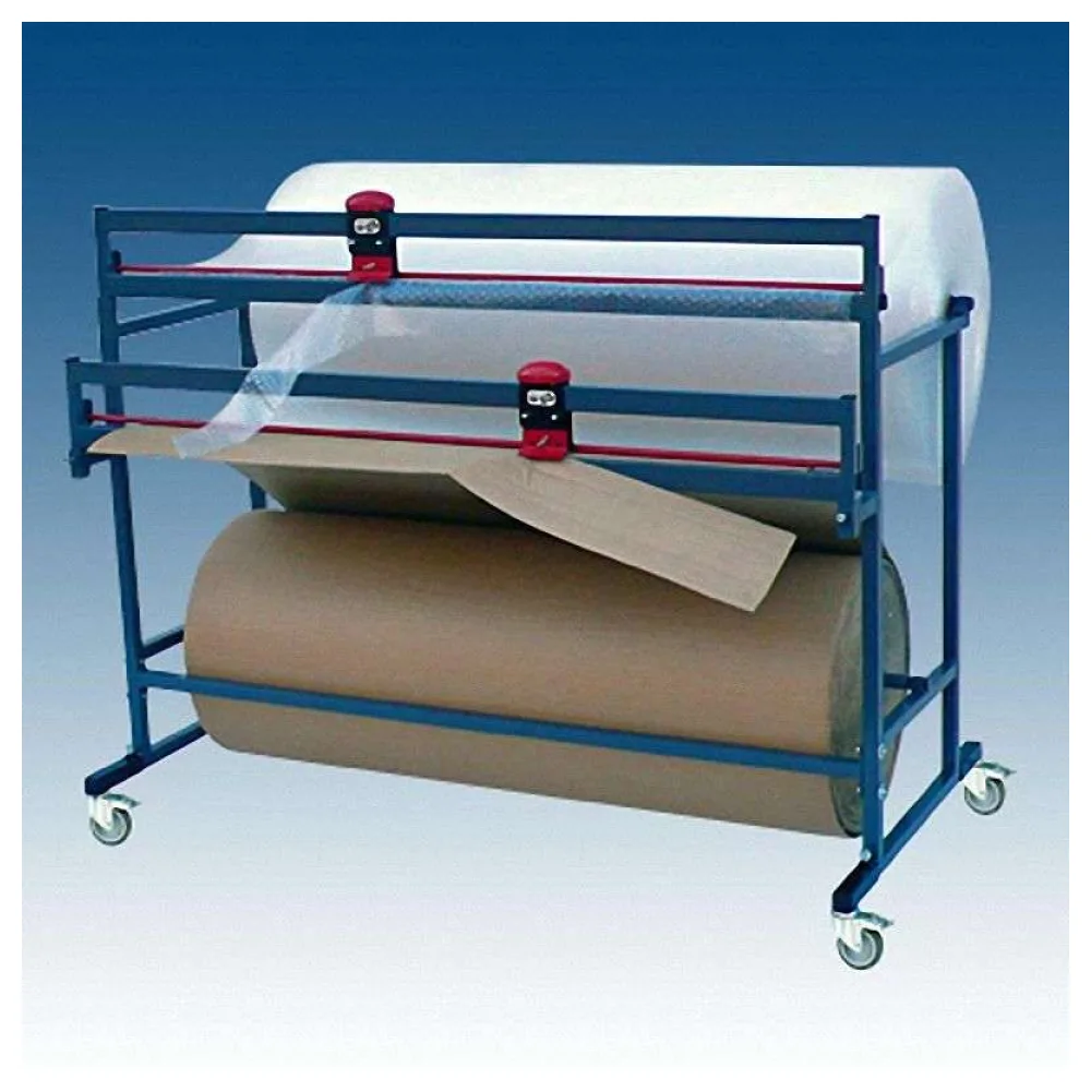 Doppelschneidständer für 2 Papier- u. Folienrollen, fahrbar, Schnittbreite 150cm – Bild 2