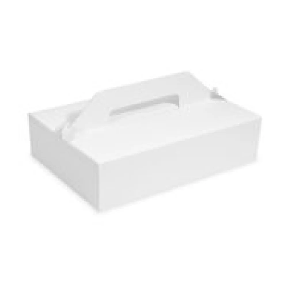 Tragebox für Tortenstücke und Kuchenstücke 27x18x8cm, weiß, 50 Stk.