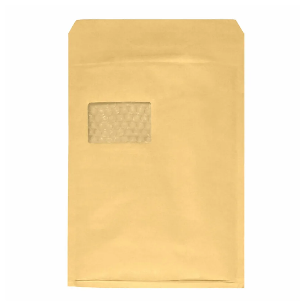 WIN Luftpolstertasche 7/G-17, 230x340mm, mit Fenster, für C4+, braun – Bild 2
