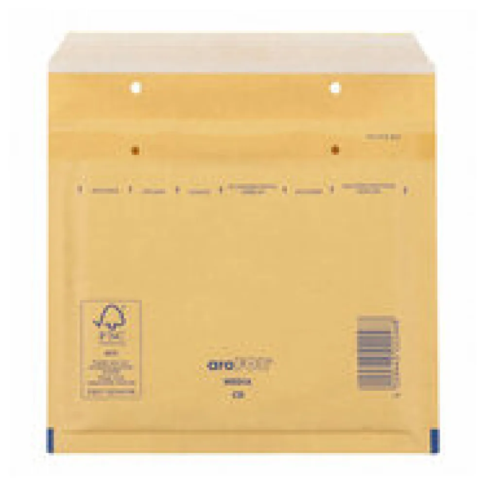CLASSIC Luftpolstertasche CD, 180x165mm, für CD/DVD, braun