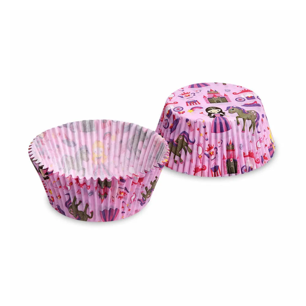 Muffinkapseln Gebäckkapseln Prinzessin pink O 50 x 30 mm, 40 Stk. – Bild 2