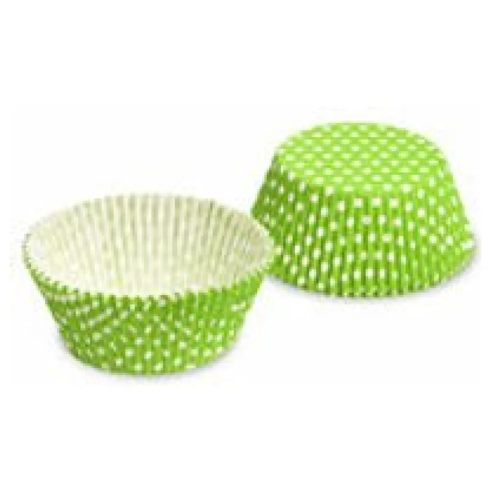 Muffinkapseln Gebäckkapseln Gelbgrün mit weißen Punkten O 50 x 30 mm, 40 Stk. – Bild 3