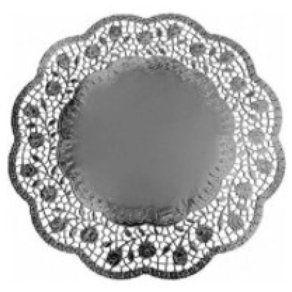 Deko-Tortenspitzen rund silber O 32 cm, 4 Stk. – Bild 3