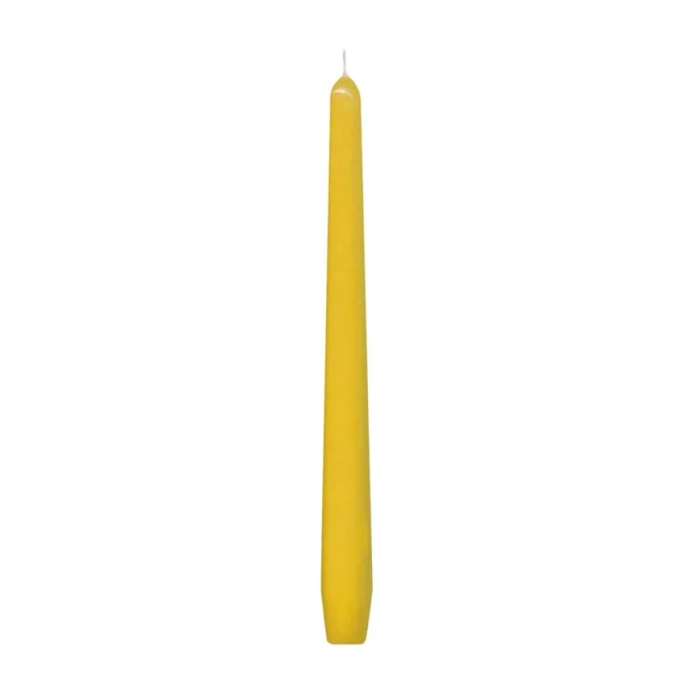 Spitzkerzen 245 mm, 8 Stunden Brenndauer, gelb, 10 Stk. – Bild 2
