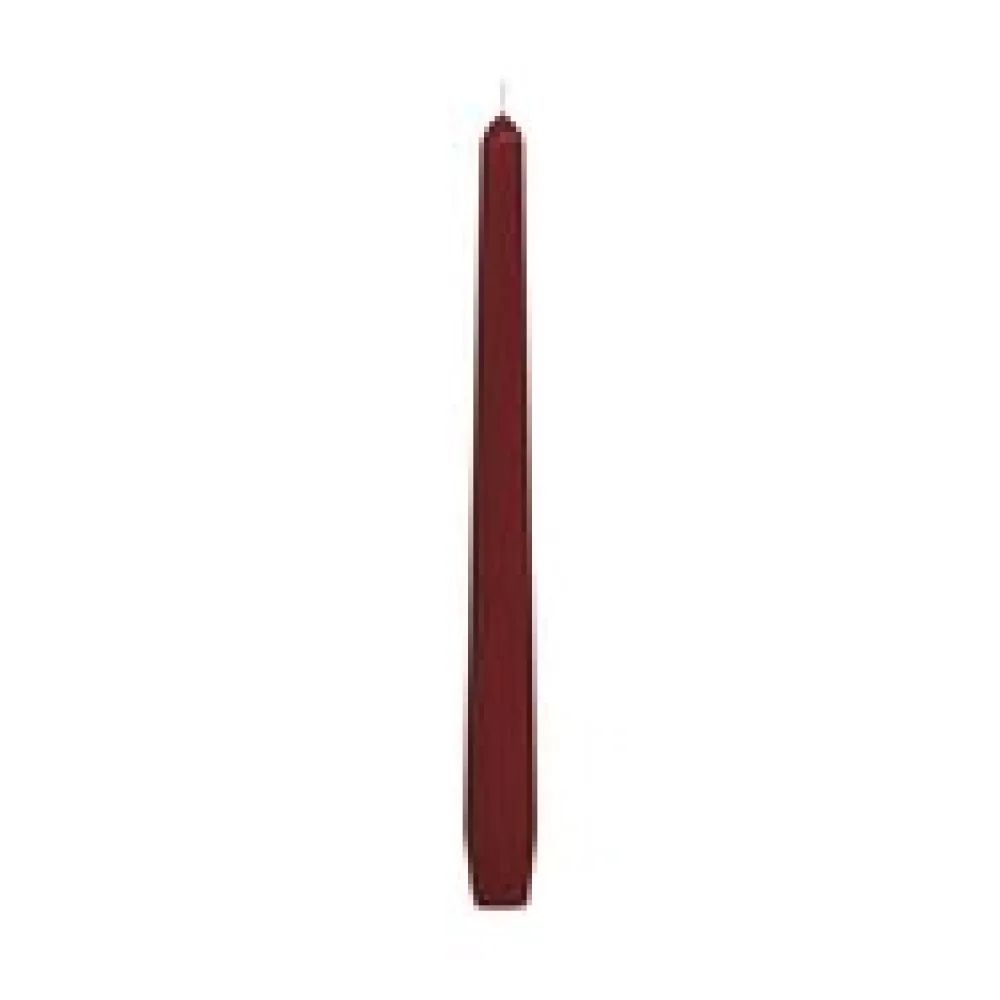 Spitzkerzen 245 mm, 8 Stunden Brenndauer, bordeaux, 10 Stk.