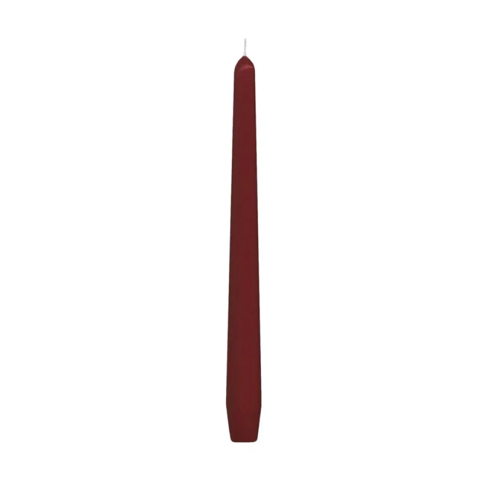 Spitzkerzen 245 mm, 8 Stunden Brenndauer, bordeaux, 10 Stk. – Bild 2