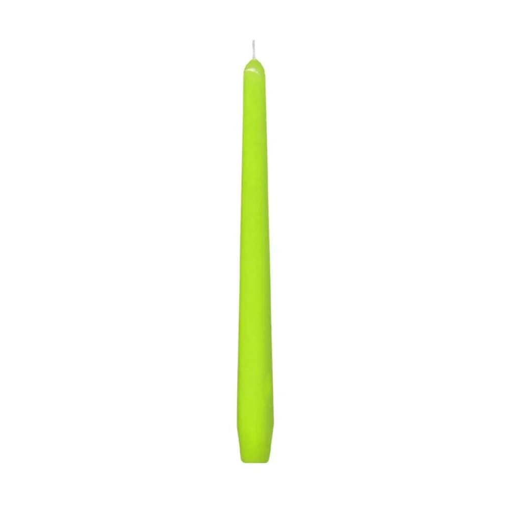 Spitzkerzen 245 mm, 8 Stunden Brenndauer, gelbgrün, 10 Stk. – Bild 2