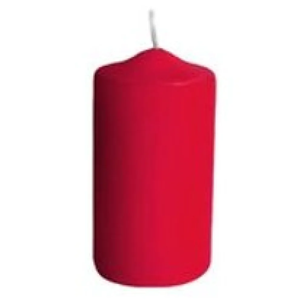 Stumpenkerzen O 40 x 80 mm, 10 Stunden Brenndauer, rot, 4 Stk. – Bild 3