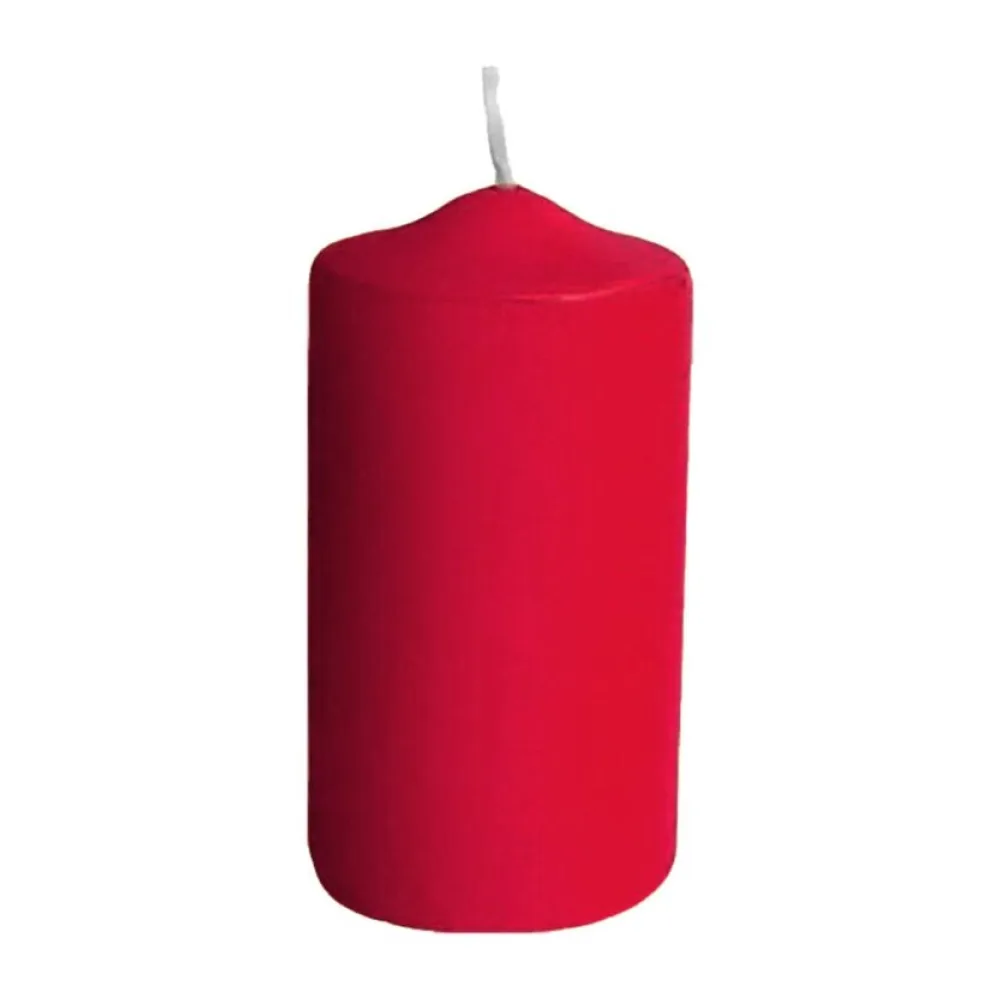 Stumpenkerze O 60 x 120 mm, 30 Stunden Brenndauer, rot – Bild 2