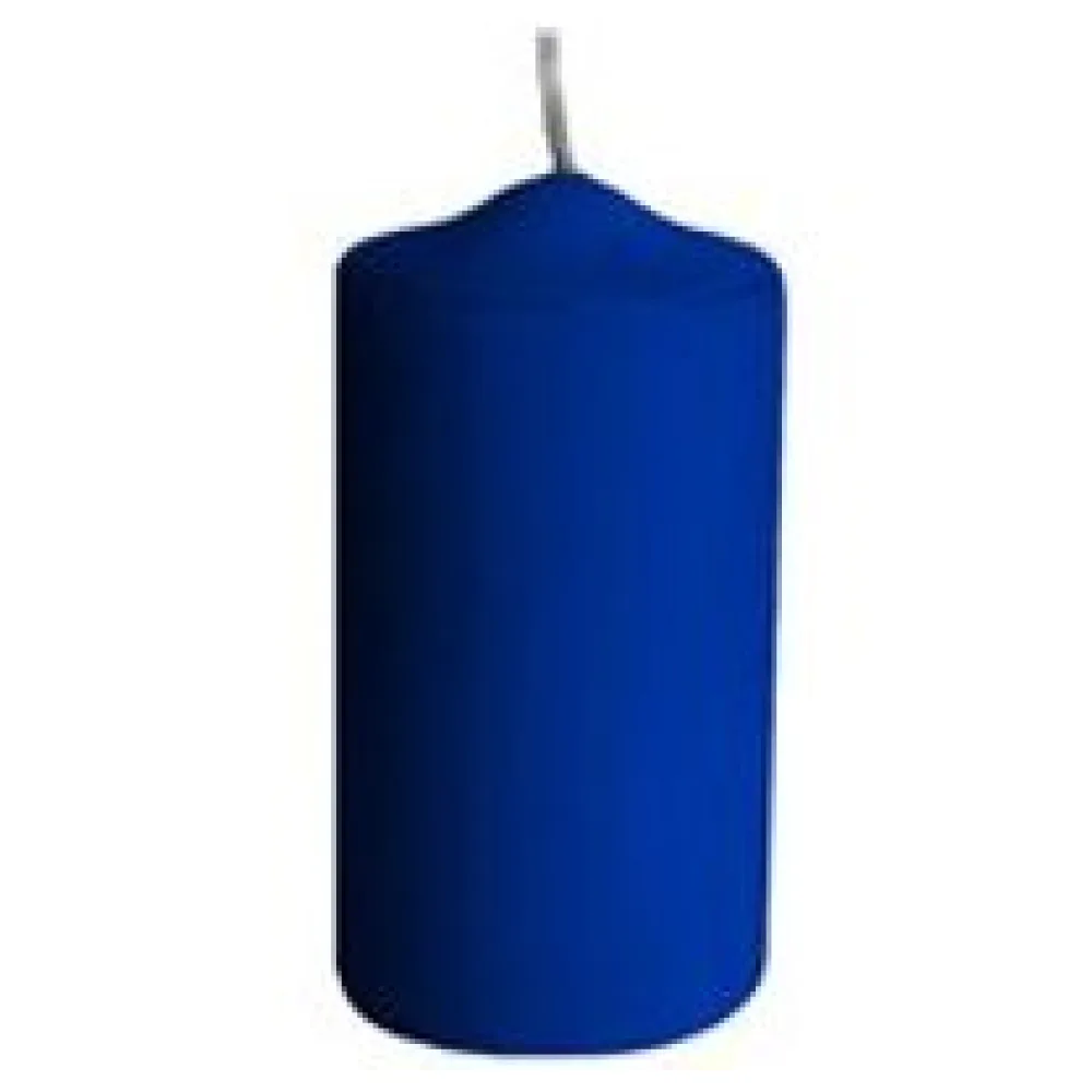 Stumpenkerze O 60 x 120 mm, 30 Stunden Brenndauer, dunkelblau – Bild 3