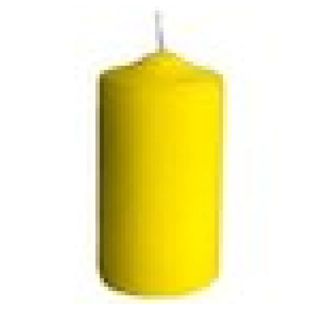 Stumpenkerze O 60 x 120 mm, 30 Stunden Brenndauer, gelb – Bild 4