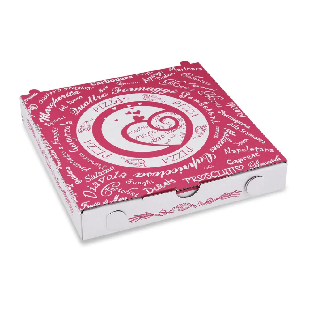 Pizzakarton aus Mikrowellpappe mit neutralem Motiv, 20 x 20 x 3 cm, 100 Stk. – Bild 2
