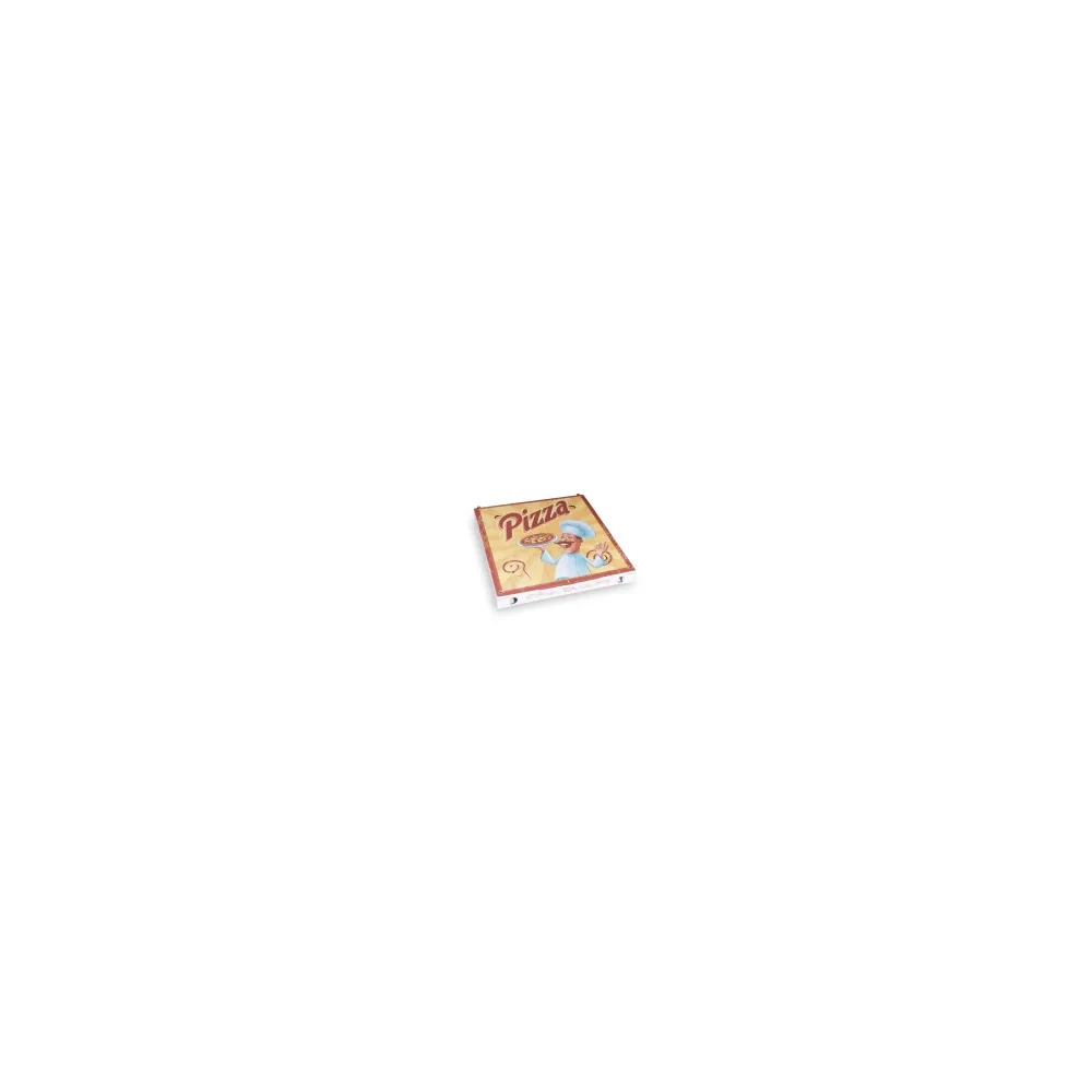 Pizzakarton aus Mikrowellpappe mit neutralem Motiv, 29,5 x 29,5 x 3 cm, 100 Stk.