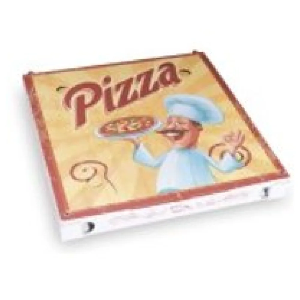 Pizzakarton aus Mikrowellpappe mit neutralem Motiv, 29,5 x 29,5 x 3 cm, 100 Stk. – Bild 3