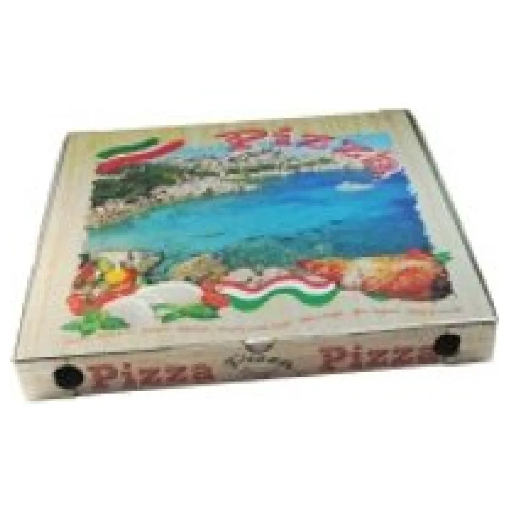 Pizzakarton aus Mikrowellpappe mit neutralem Motiv, 50 x 50 x 5 cm, 100 Stk. – Bild 3