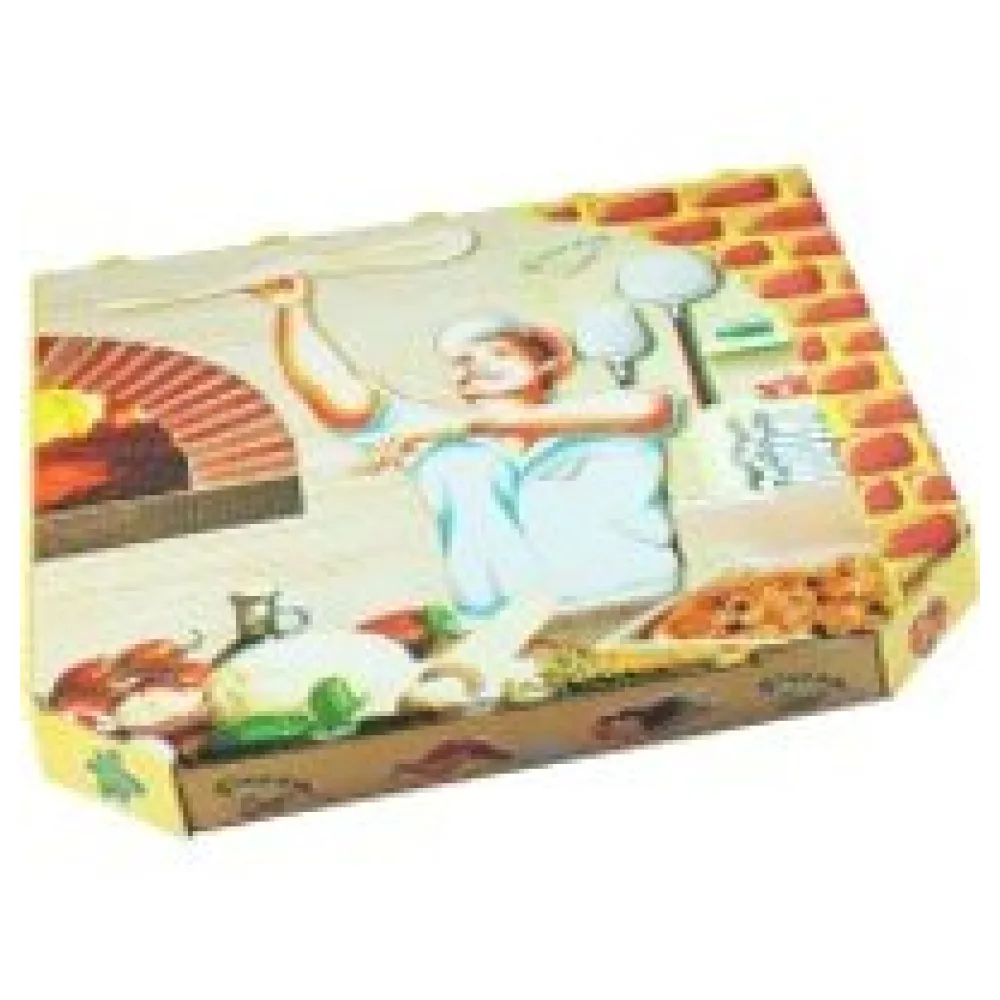 Pizzakarton aus Mikrowellpappe mit neutralem Motiv, 32 x 32 x 3 cm, 100 Stk. – Bild 3