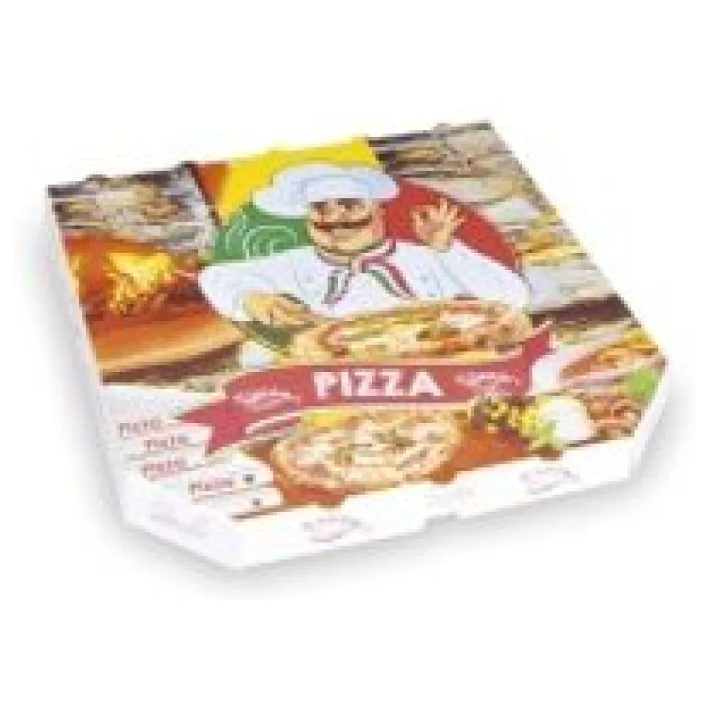 Pizzakarton aus Mikrowellpappe mit neutralem Motiv, 30 x 30 x 3 cm, 100 Stk. – Bild 3