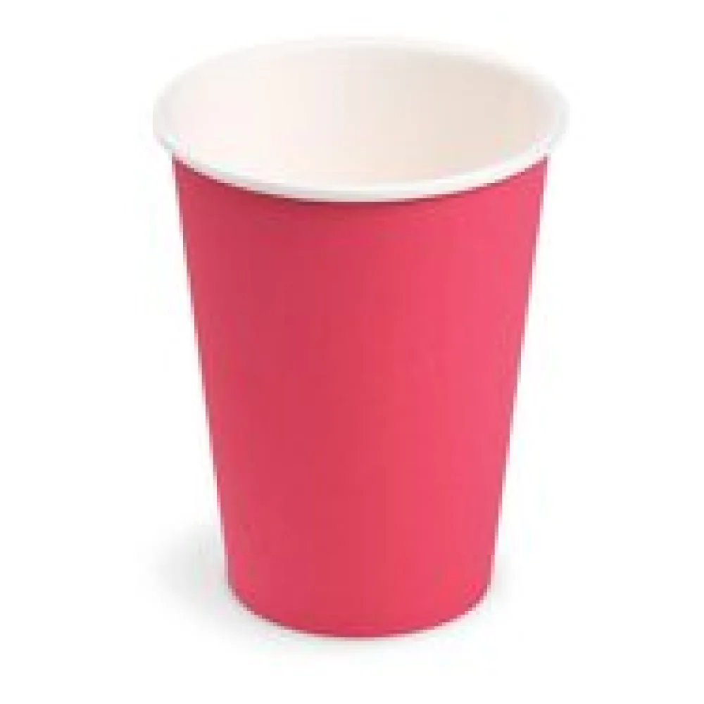Getränkebecher Party/Pappbecher fuchsia 240ml, O 74mm, 10 Stk.
