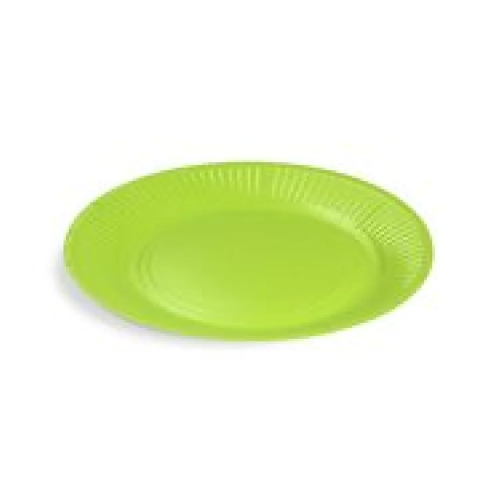 BIONATURE Pappteller Partyteller FSC Mix rund O23cm fettdicht grün, 10 Stk.